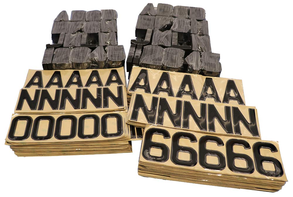 3D and 4D Number Plate Digits